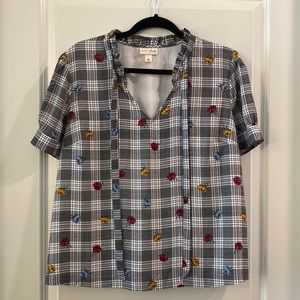 Mason Jules Black And White Checked Blouse